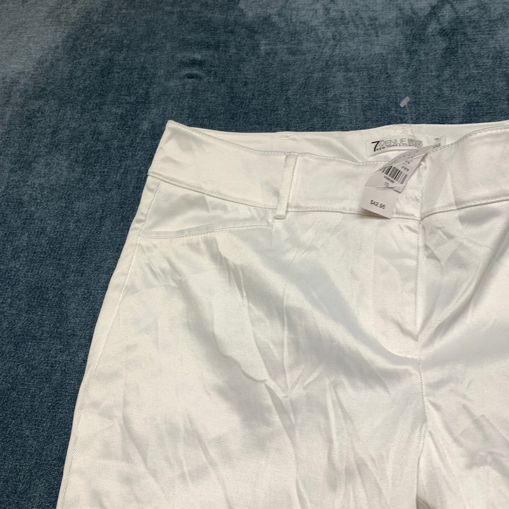 7th Avenue New York & Company Design Studio Pants Womens 10 White Straight Leg - Picture 5 of 16